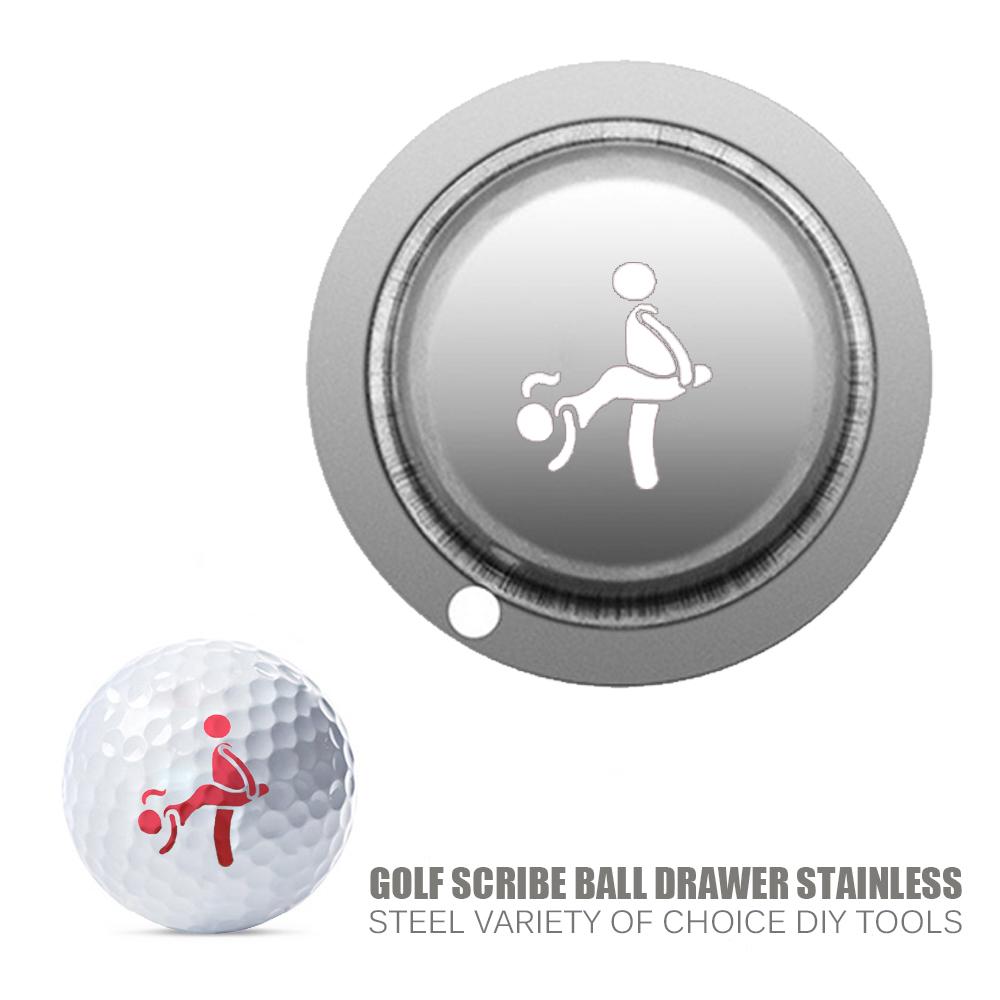 

Stainless Steel Golf Ball Line Marker Stencil Cute Pattern Alphabet Marker Pen Outdoor Golf Putting Positioning Aids Accessories