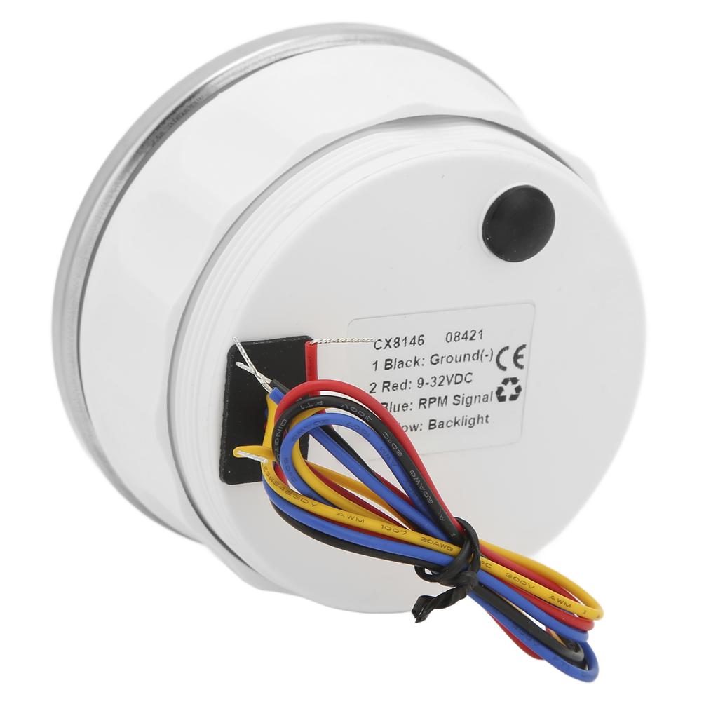 85mm Pointer Tachometer 03000rpm   7 Color Backlight for Car Boat Engine Generator 932V