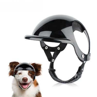 Pet Helmet Hat Baseball Style Dog Cat Motorcycle Safety Cap S/M/L Adjustable ABS Shell Windproof Outdoor Travel Headwear