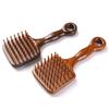Long Handle Sandalwood Head Massage Comb Wide Tooth Meridian Hair Brush  Travel Use