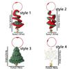 Yarn Weaving Christmas Hanging Ornament Handmade Knitted Cartoon Christmas Tree Bell Snowflake Bell Xmas Tree Pendant