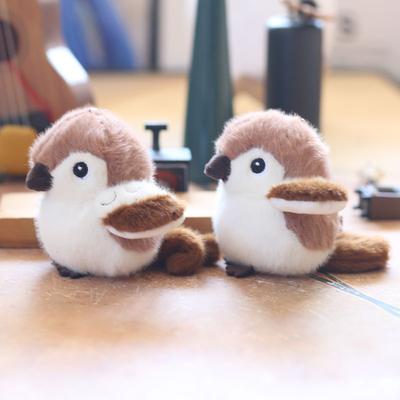 Mignon Petit Oiseau Peluche Porte-clés Pendentif