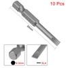 1/4-Inch Slotted Screwdriver Bit Hex Magnetic Slotted Tip Driver Bits SL4 Flat Head S2 Alloy Steel Hand Tools Screwdriver