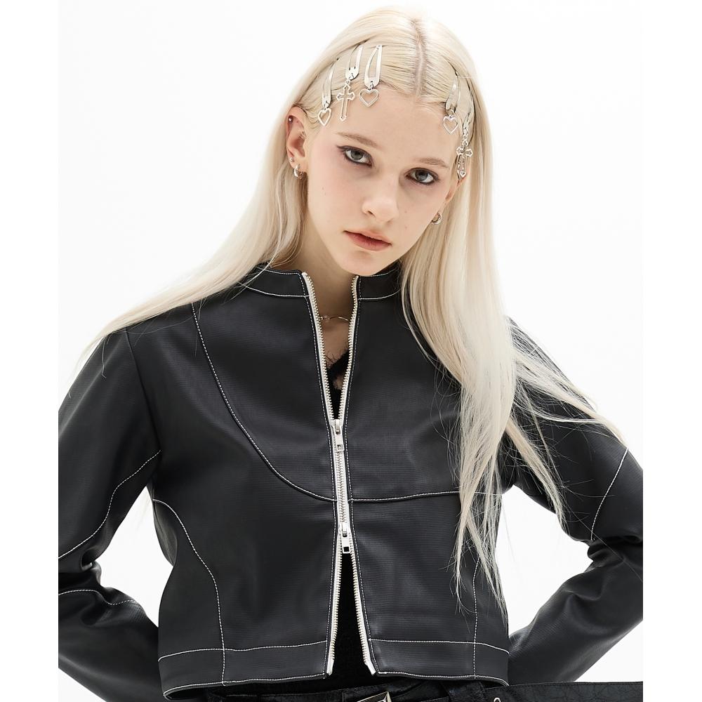 

LUV IS TRUE DN STITCH BLOUSONBLACK
