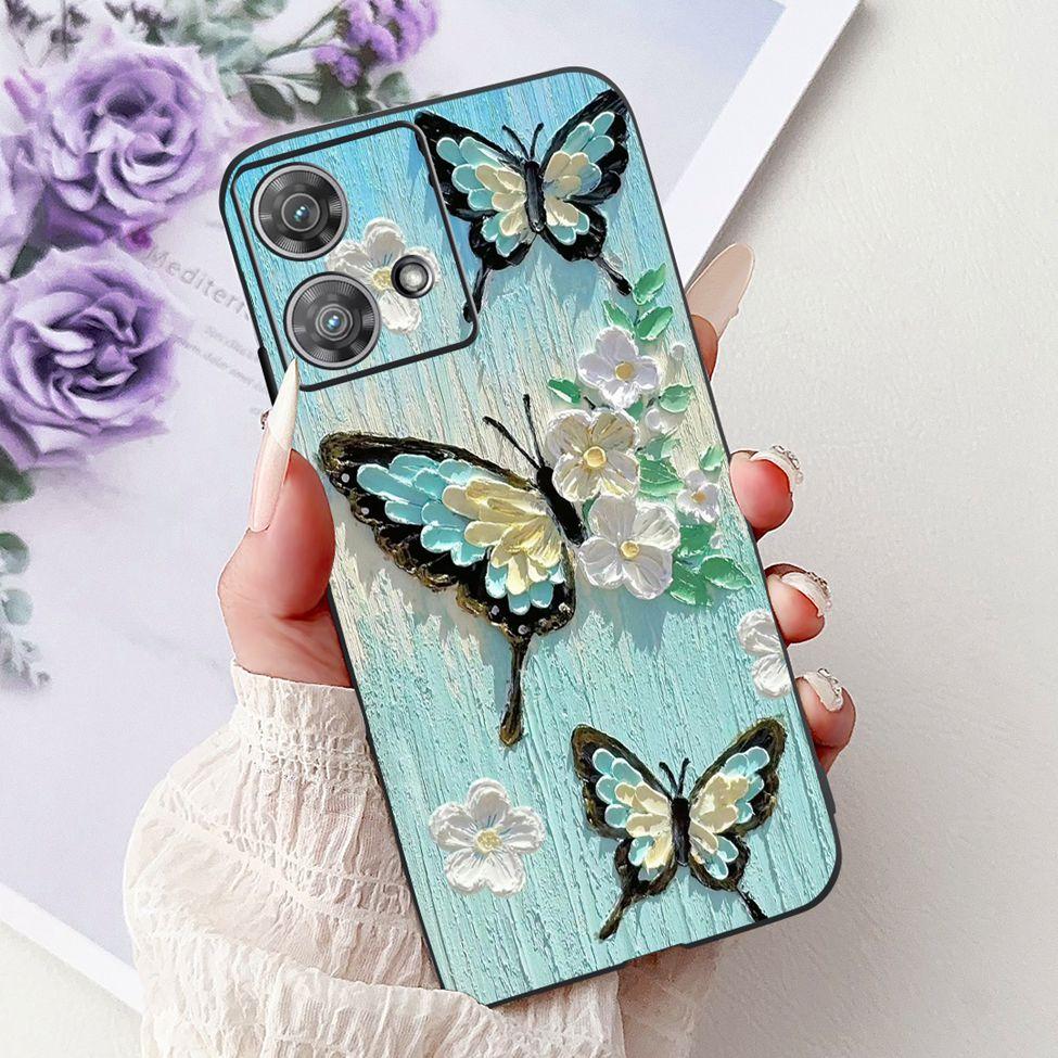 For Motorola Edge 40 Neo Case XT2307-1 Fashion Luxury Cute Cartoon Silicone Shockproof Bumper For Motorola Edge 40Neo Back Cover