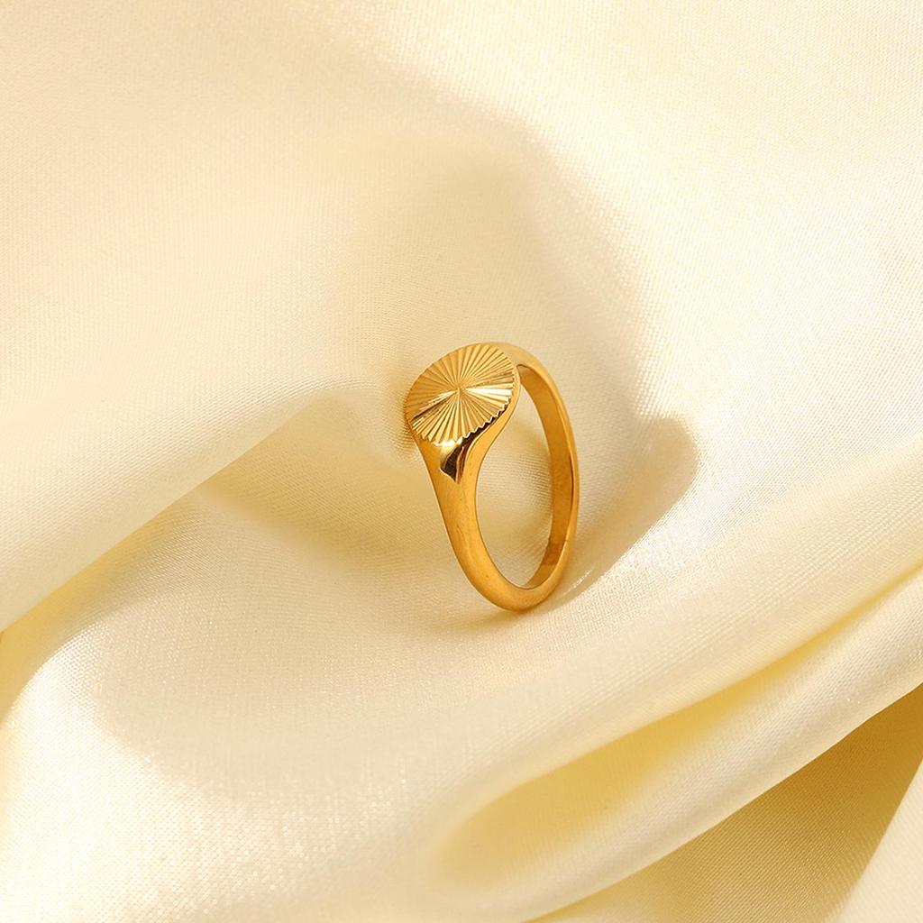INS Geometric Stackable 18K Gold Plated Ring - Fashion Jewelry Gift