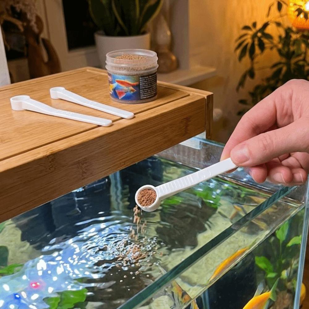 3Pcs Multi-size Aquarium Feeding Scoop Precise Scale Fish Feeding Tool For Home Use