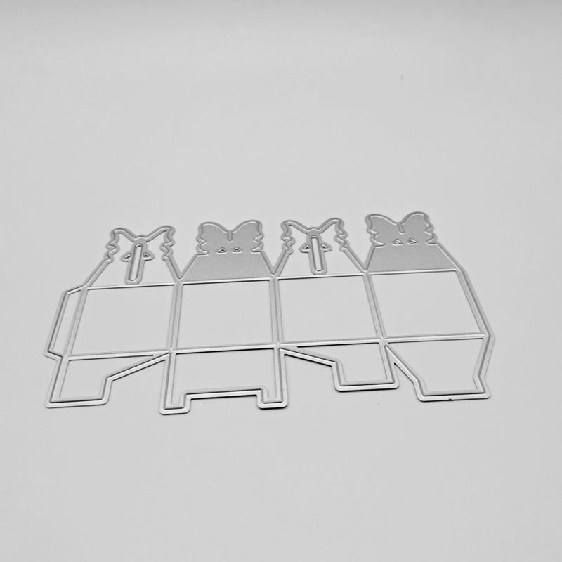 Hollow Out Butterfly Box Kovová embosovací šablona Vyřezávací raznice pro kutily Scrapbooking Papírová razítka pro embosování karet Craft Decor