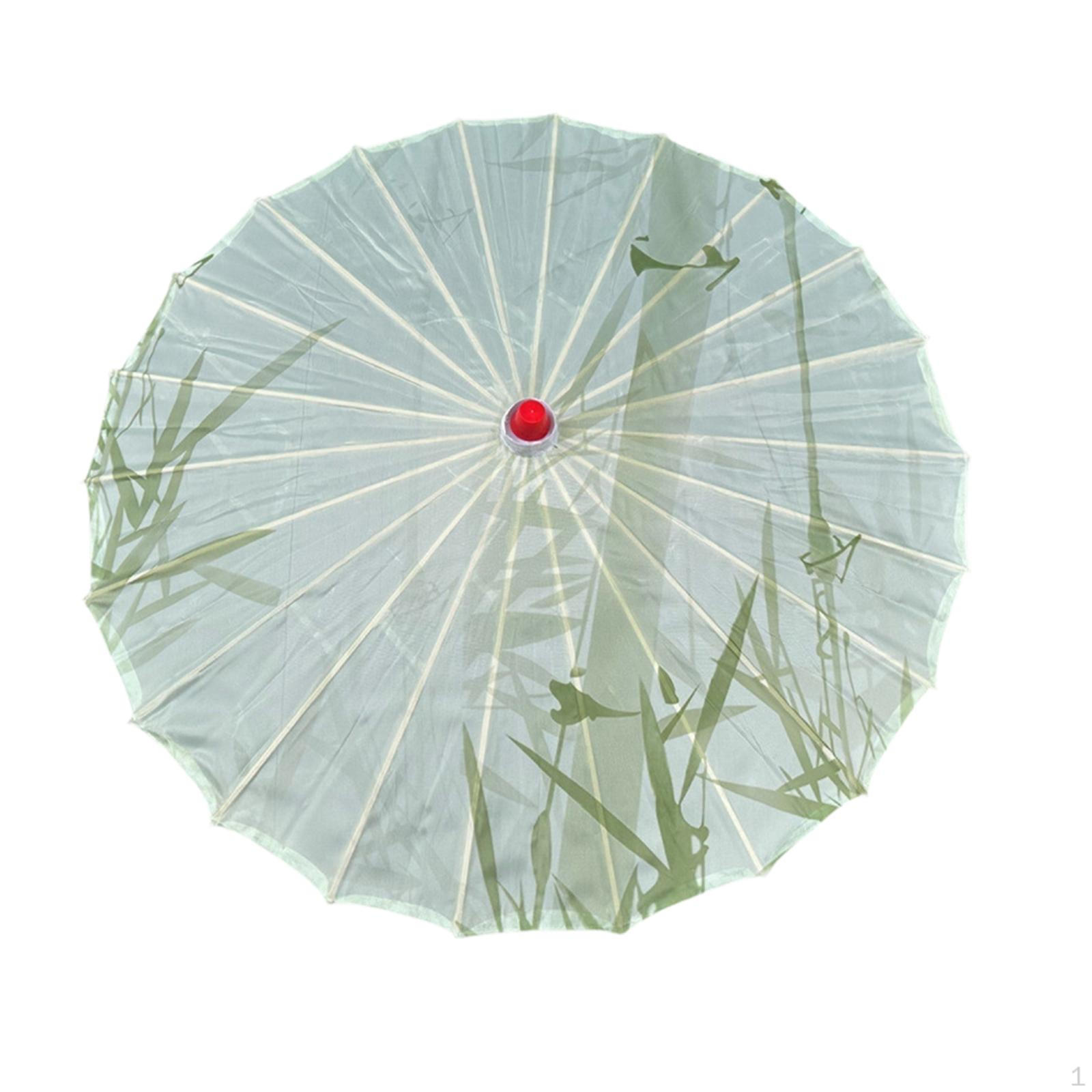 

Китайский зонтик из промасленной бумаги для украшения зелёный
