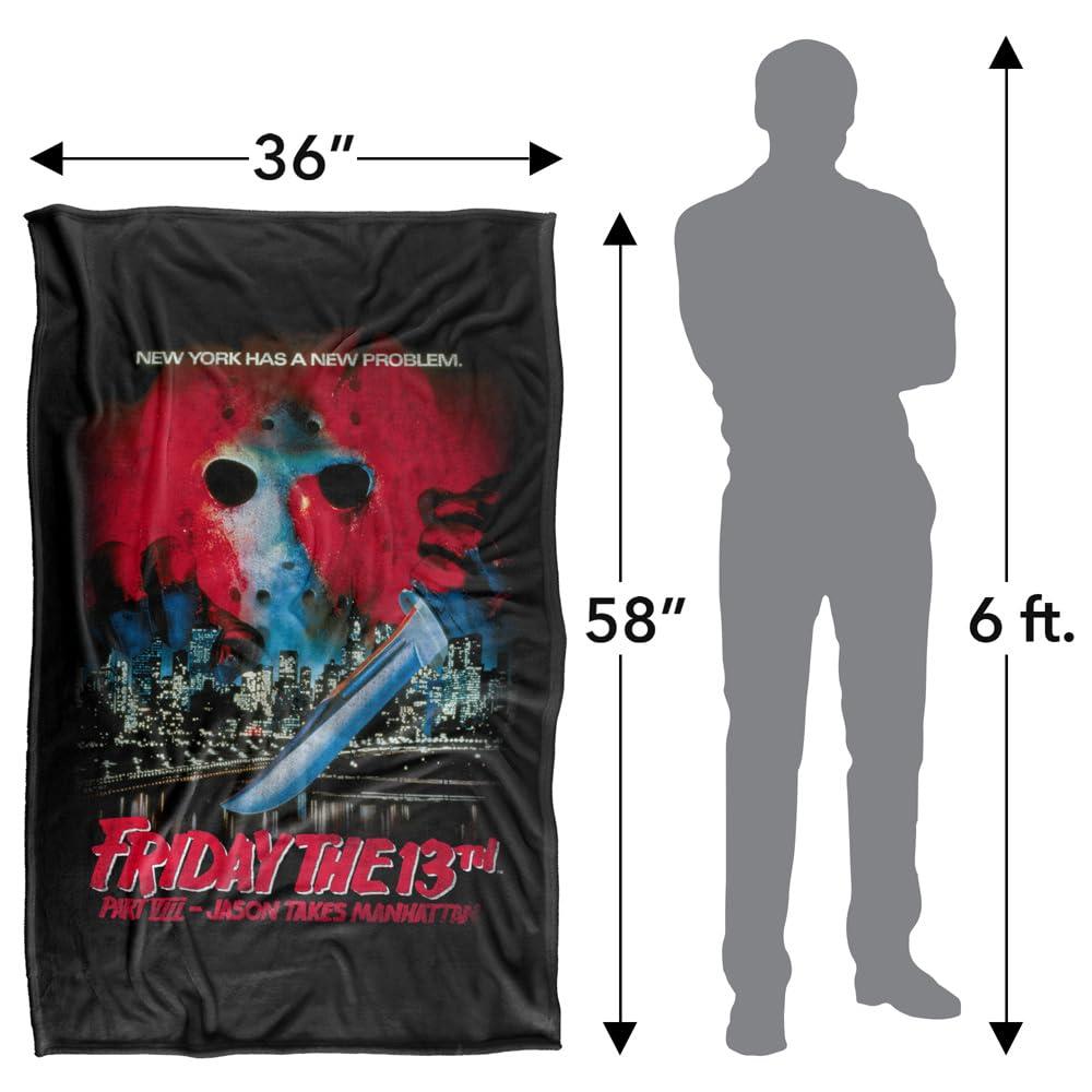 Friday the 13th Part VIII: Jason Takes Manhattan Vintage Poster Blanket