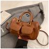 Premium Niche Bag Women's Double Pocket Retro 2025 New Casual Versatile Messenger Bag Portable Pillow Bag
