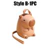 Cute Capybara Handheld Fan USB Rechargeable Mini Neck Hanging Fan Portable Cooling Fan for Kids Travel Gift Cartoon Design