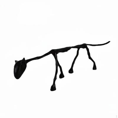 Nordic Dog Sculpture Smooth Metal Statue Puppy Ornament for Study, Office