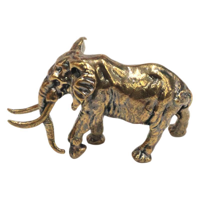 Home Office Desktop Tea Pet Mammoth Figurine Brass Craft Decoration Wholesale
