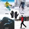 1 Pair of Winter Flip Style Reflective Zipper Pocket Gloves, Touch Screen Warm Gloves, Outdoor Sports Cold Resistant Gloves