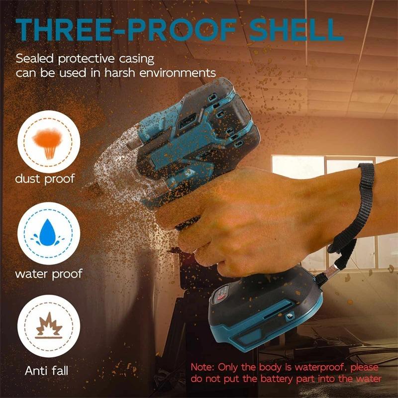 21V Brushless Electric Wrench Hand Drill Driver Dual Purpose Power Tool