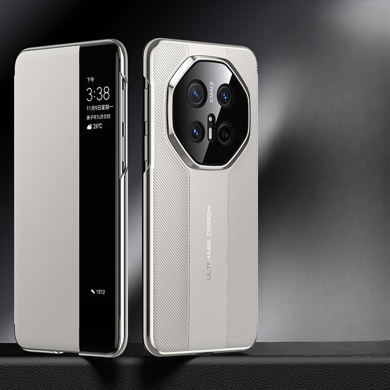 

Чехол для телефона Huawei Mate70pro мгновенно превращается в кожаный чехол Porsche RS Smart Window M70 с полной защитой и 60 магнитами. Huawei Mate 60