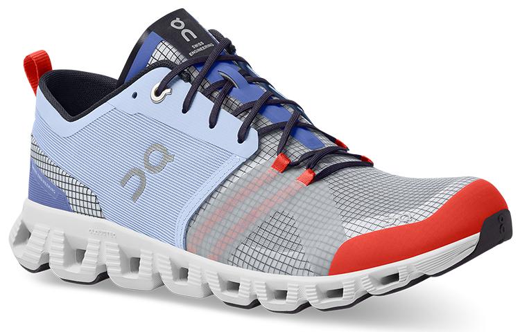 On Cloud X 1 Lightweight Textile, Leather Cushioning Abrasion Resistant Breathable Low Top Running Shoes Men's 38.98942
