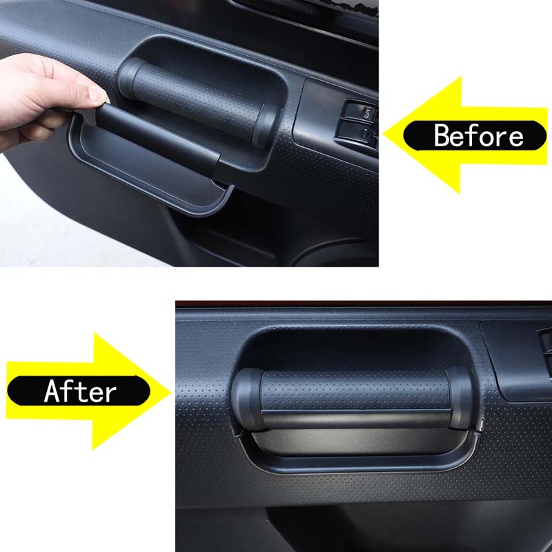 ABS Carbon fiber/Black For Toyota FJ Cruiser 2007-2026 Car Door Handle Storage Box Partition Storage Box Car Accessories