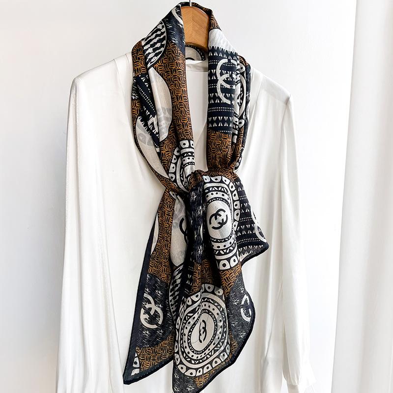 New Scarf Scarf  Fashionable  Warm and Thin Spring  Autumn and Summer Universal Professional Scarf Neck Protection Headband Strip Scarf