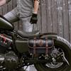 Leather Motorcycle Bag Riding Side Frame Bag Vintage Design Motorcycle Accessories for Rear Seat Side Frame and Electric Scooter
