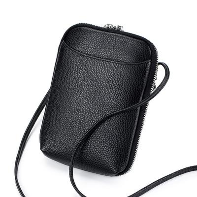 New Leather Niche Design Mobile Phone Bag Women's Simple Fashion Shoulder Crossbody Bag Mini Foreign Trade Bag Women