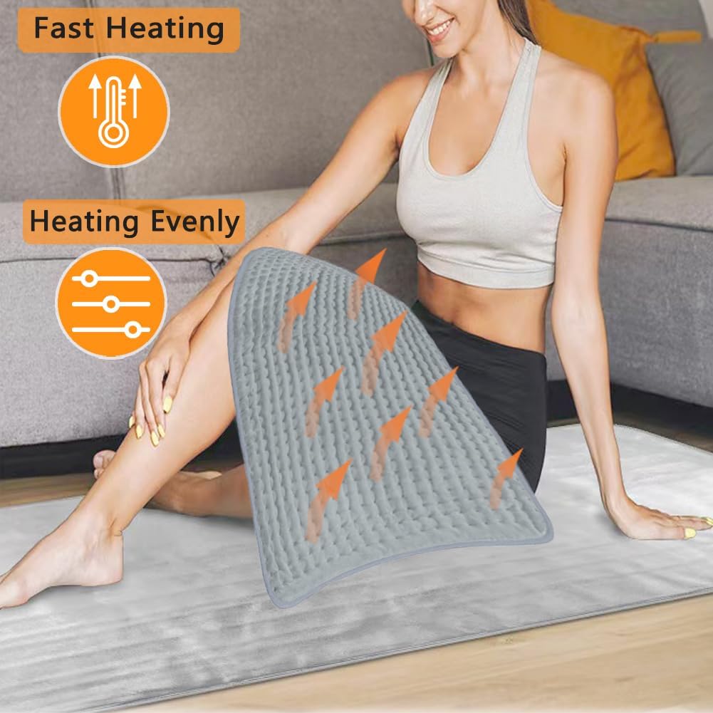 Heating Pad - 20"x40" Extra Large Heating Pad for Back/Shoulders/Neck/Knee/Leg Pain Relief,Electric Heating Pads for Cramps,XXXL Heated,6 Heat