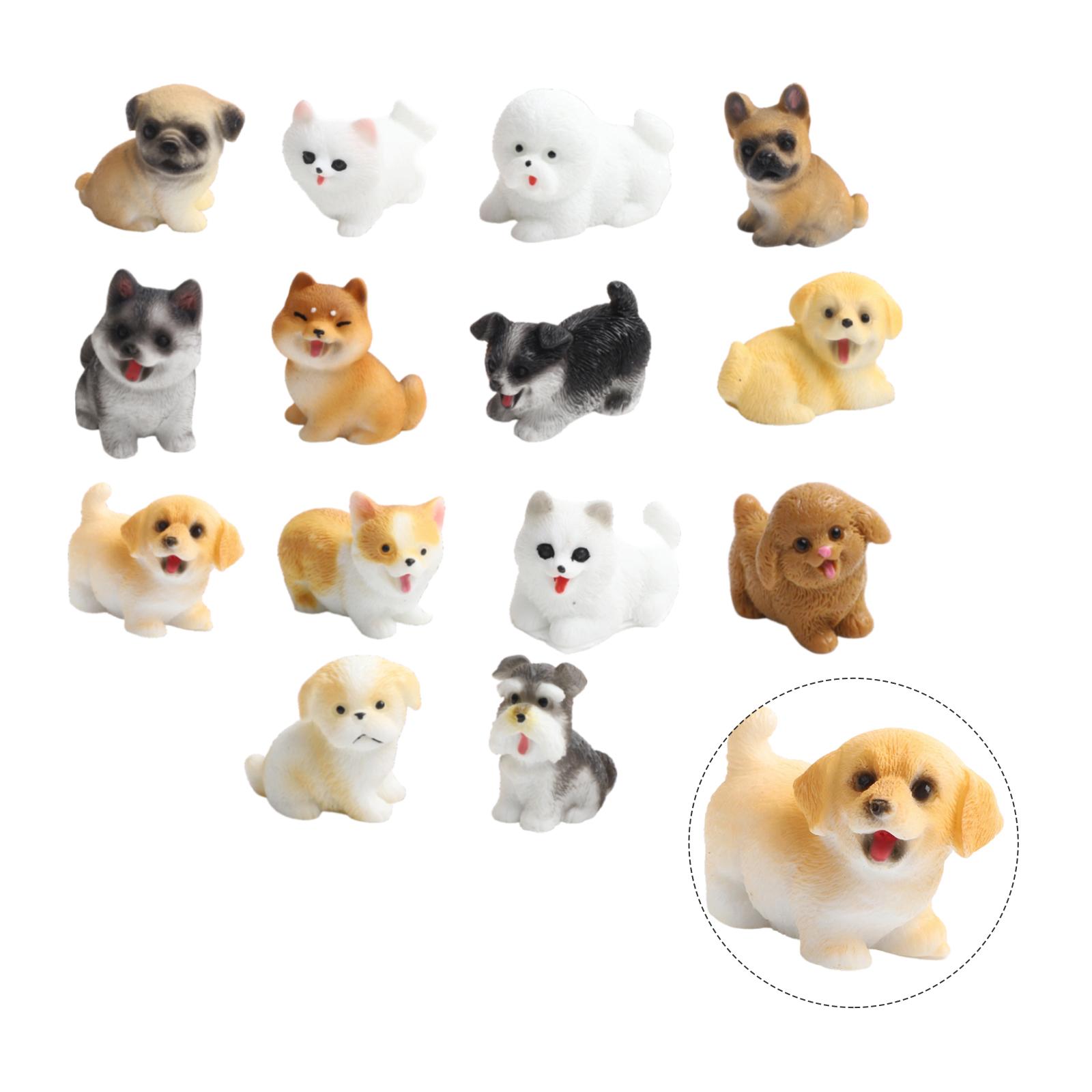 Причудливые 14 шт. миниатюрных фигурок собак для украшения сказочных садов и не только