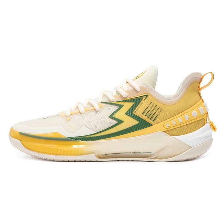 361 BIG3 5.0 Quick PRO Basketballschuhe Herren Low Top Federweiß/Staubgelb 672441119-2