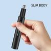 Electric Nose Hair Trimmer Aluminum Tube Body Arched Cutter Head USB Rechargeable with Eyebrow