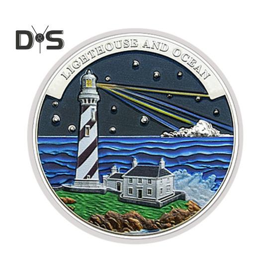 

Монета «Маяк Океан», металлическая коллекционная монета, вдохновляющая на дальние путешествия, сувенирная монета для самостоятельного коллекционирования, памятная монета B серебряный