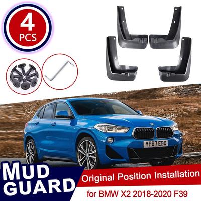 4-teiliges Set für BMW X2 F39 2018 Schmutzfänger, Schmutzfänger, Spritzschutz, Kotflügel, Autokotflügel, vorn und hinten, Autozubehör