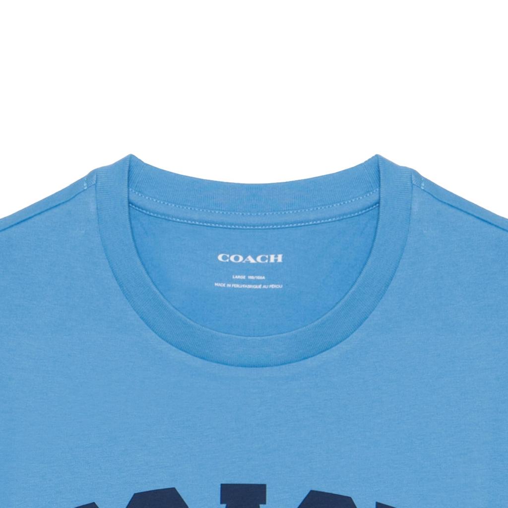 COACH Varsity T Shirt In Organic Cotton T Shirt Men's Blue CO791-LBL