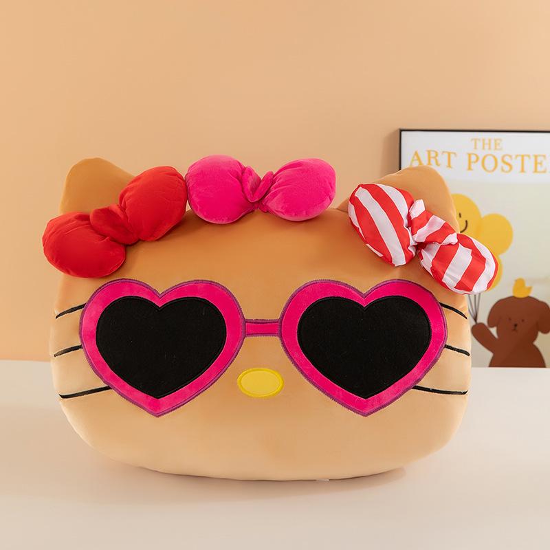 

Trendy Hawaiian Kitty Cat Sunglasses Plush Pillow 40cm