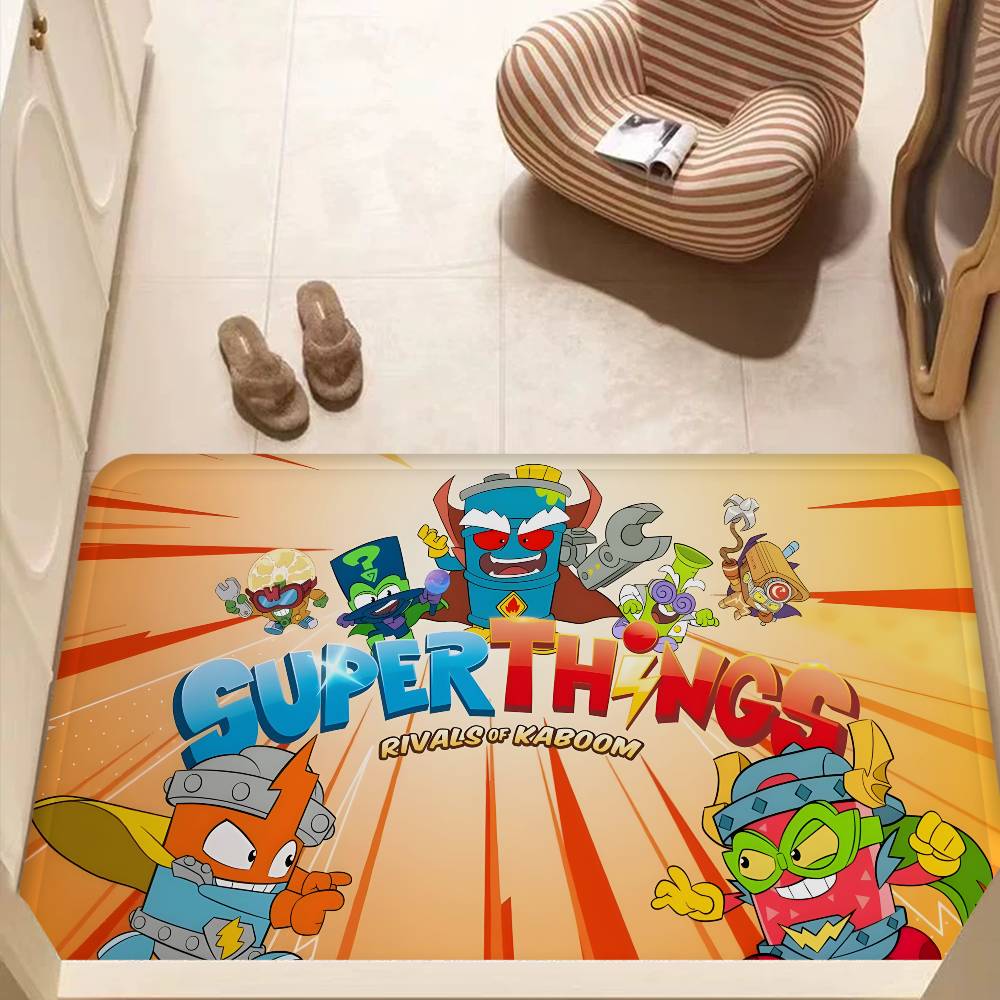 Cute Cartoon Super Zings Floor Mat INS Style Soft Bedroom Floor House Laundry Room Mat Anti-skid Household Carpets