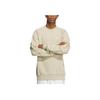 Adidas All Szn Oversized Sweatshirt Solid Color Letter Logo Embroidery Detail Sports Crew Neck Pullover Men Sweatshirt Prairie-Brown IY4282