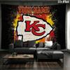 Individueller Name, Wandteppich der Kansas City Chiefs, ästhetische bedruckte Stoffdecke, geeignet für Schlafzimmer, Wohnzimmer und Heimdekoration.