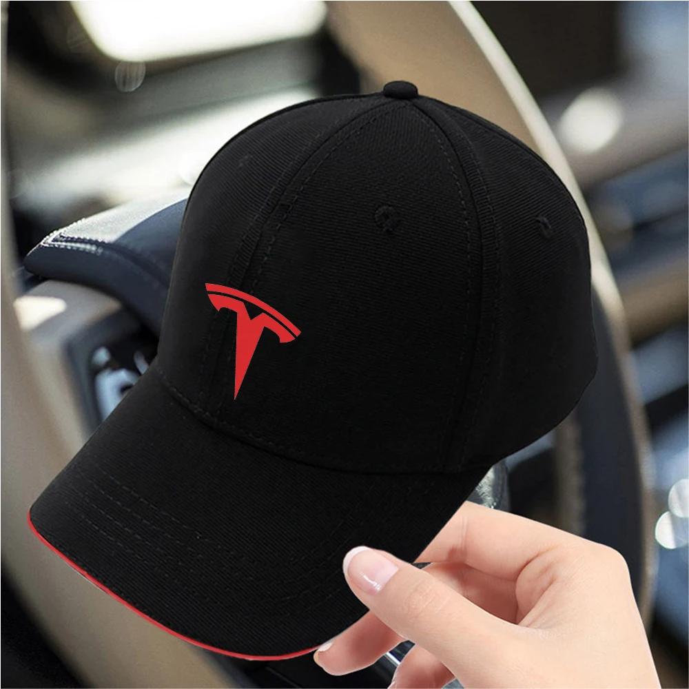 Car Sticker 2025 Hot 1/2PCS Baseball Cap Outdoor Travel Men Women Sports Hat Embroidery Cap For Tesla Model 3 Model S X Y Roadst