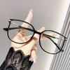 3 Pairs Of Fashionable And Trendy Pure Frame Glasses Korean Elegant Women'S Glasses Neutral Cat Eye Computer Glasses