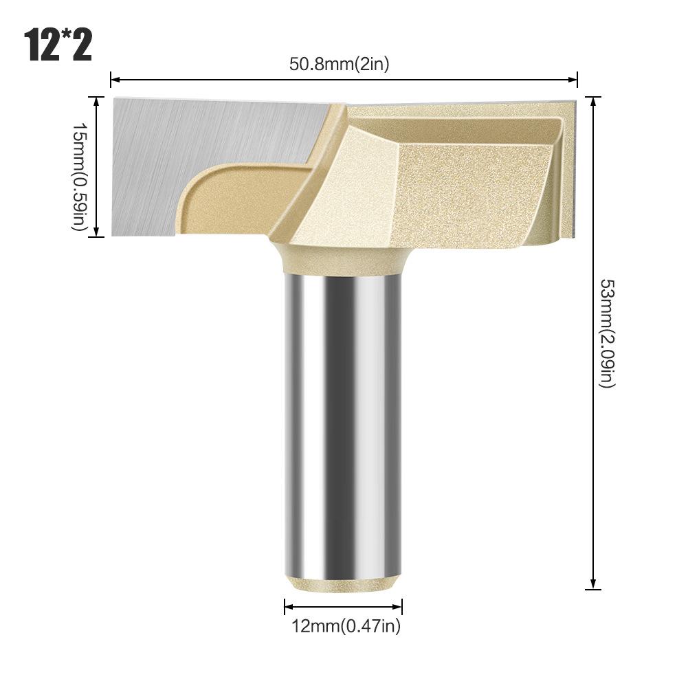 Professional Grade 6 Handle 12 Handle Bottom Cleaning Knife Slotting Knife Flat Bottom Cutter Milling Bottom Engraving Machine Carbide Woodworking