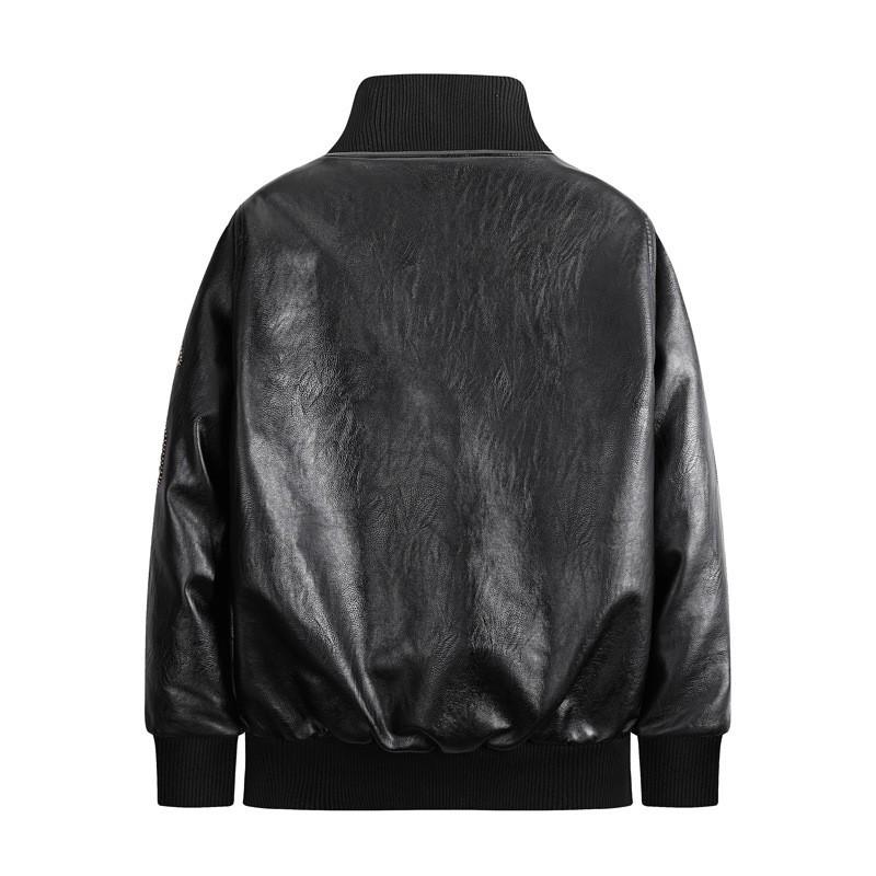 Кожаная куртка мужская облегающая корейская версия весна-осень молодежная весенняя модная — фото 5
