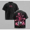Maglietta Anime Lavata Vintage Majin Buu | Maglietta Grafica Rosa Energia Kid Buu
