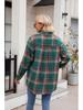 2024 Women's Casual Loose Plaid Pocket Shirt - Autumn/Winter European & American Fashion