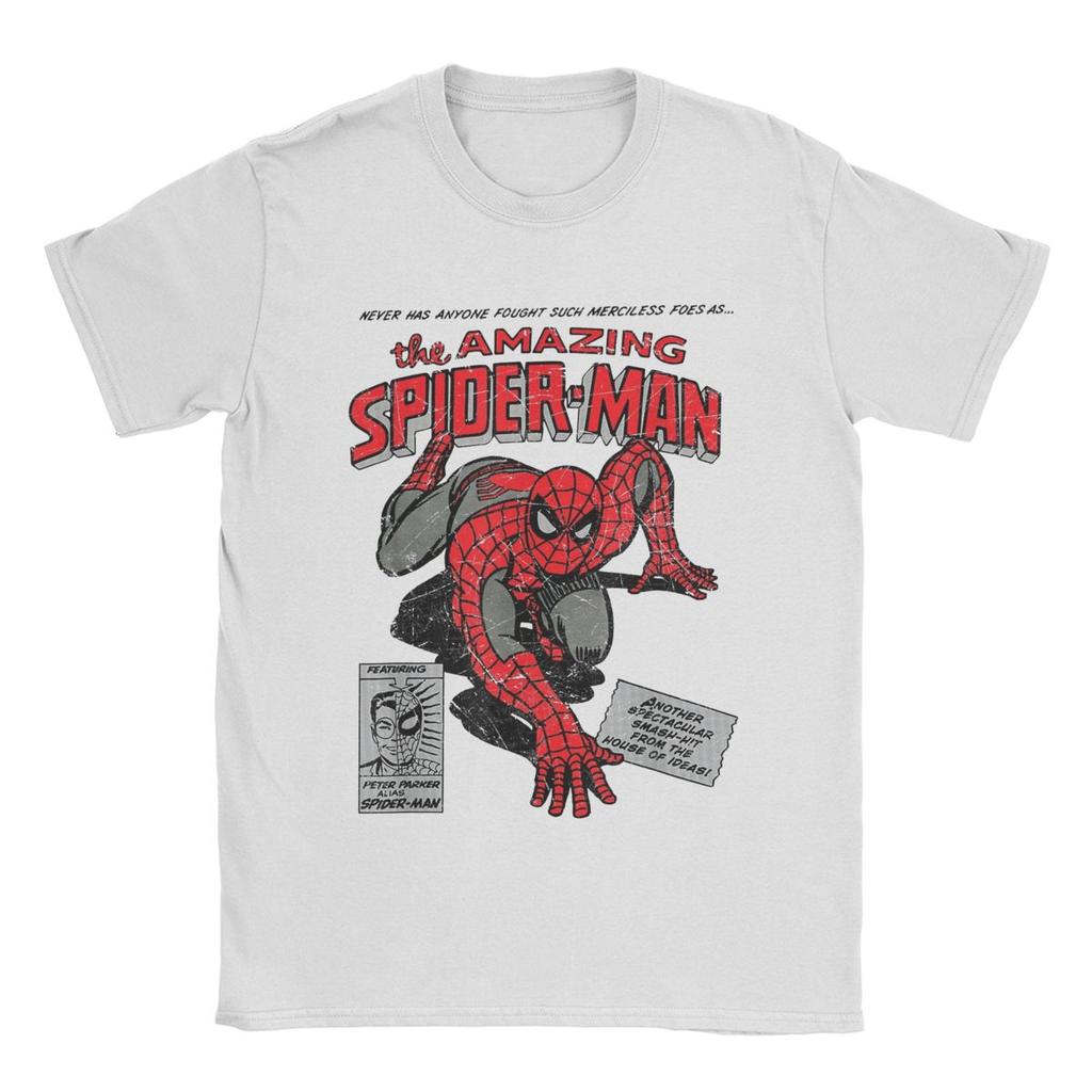 Spider-man Spiderman Film Retro Komiks Pánská Dámská Trička Kreativní Trička Kulatý Výstřih Tričko Bavlna Narozeninový Dárek Vrcholy