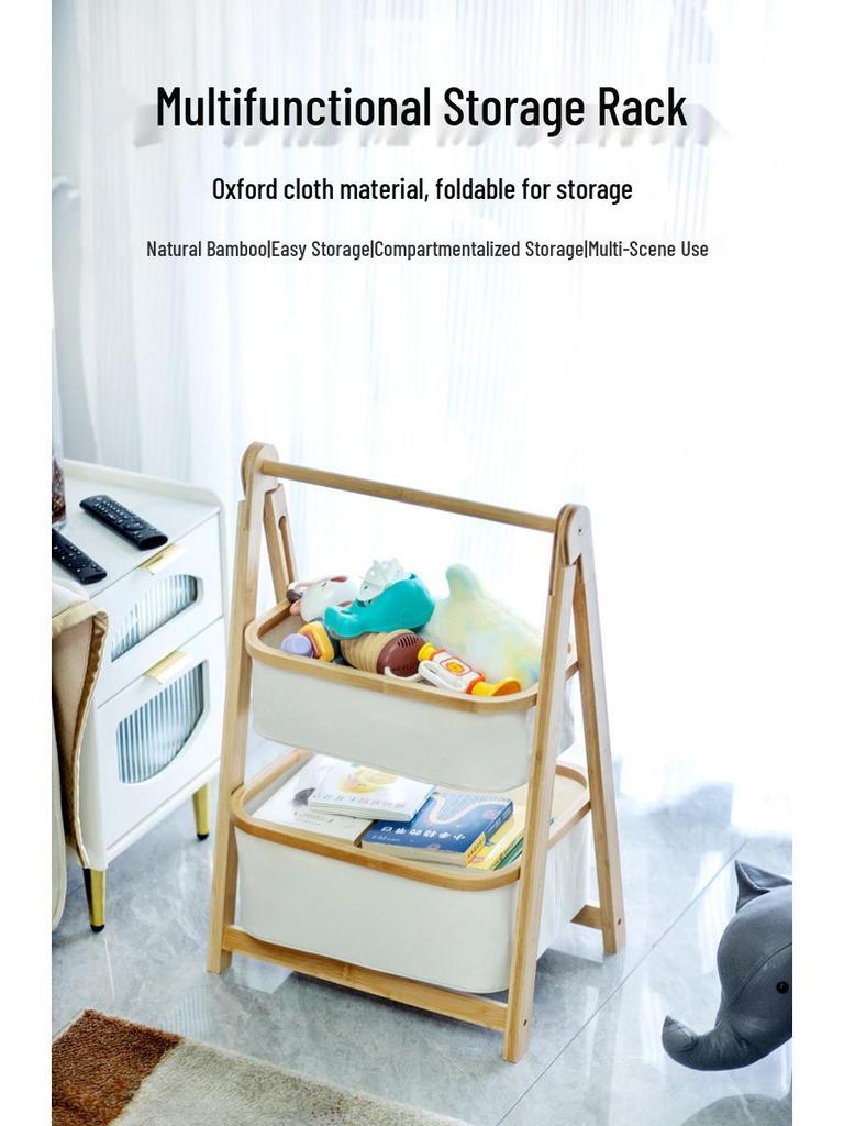 Multi-layer Folding Storage Rack for Bedroom, Living Room, and Bathroom
