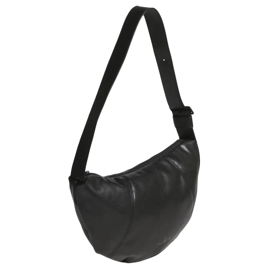 Adidas Originals Adjustable Shoulder Strap Zipper Closure Nylon Hobo Bag Women bags Black KQ5548