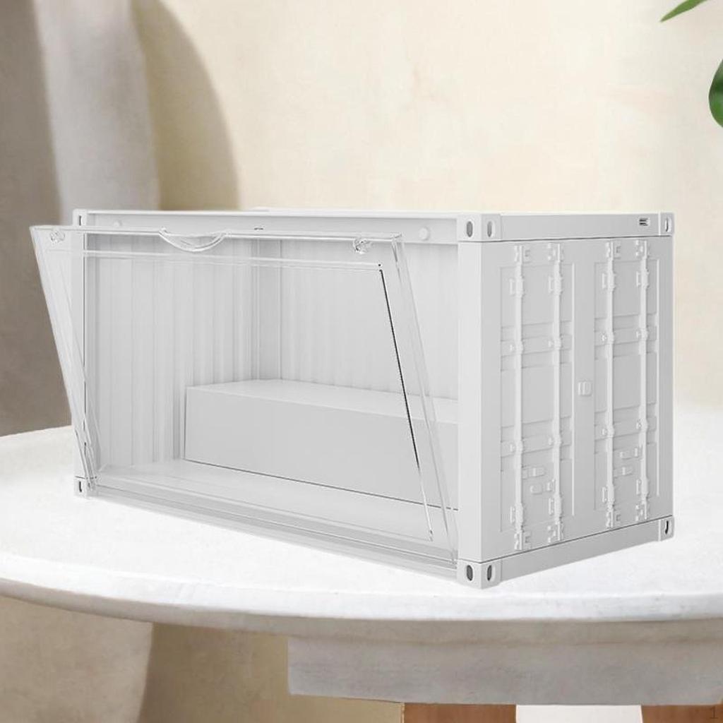 Action Figure Display Case Cabinet Showcase Doll Storage Box for Office Dresser Bedside Table