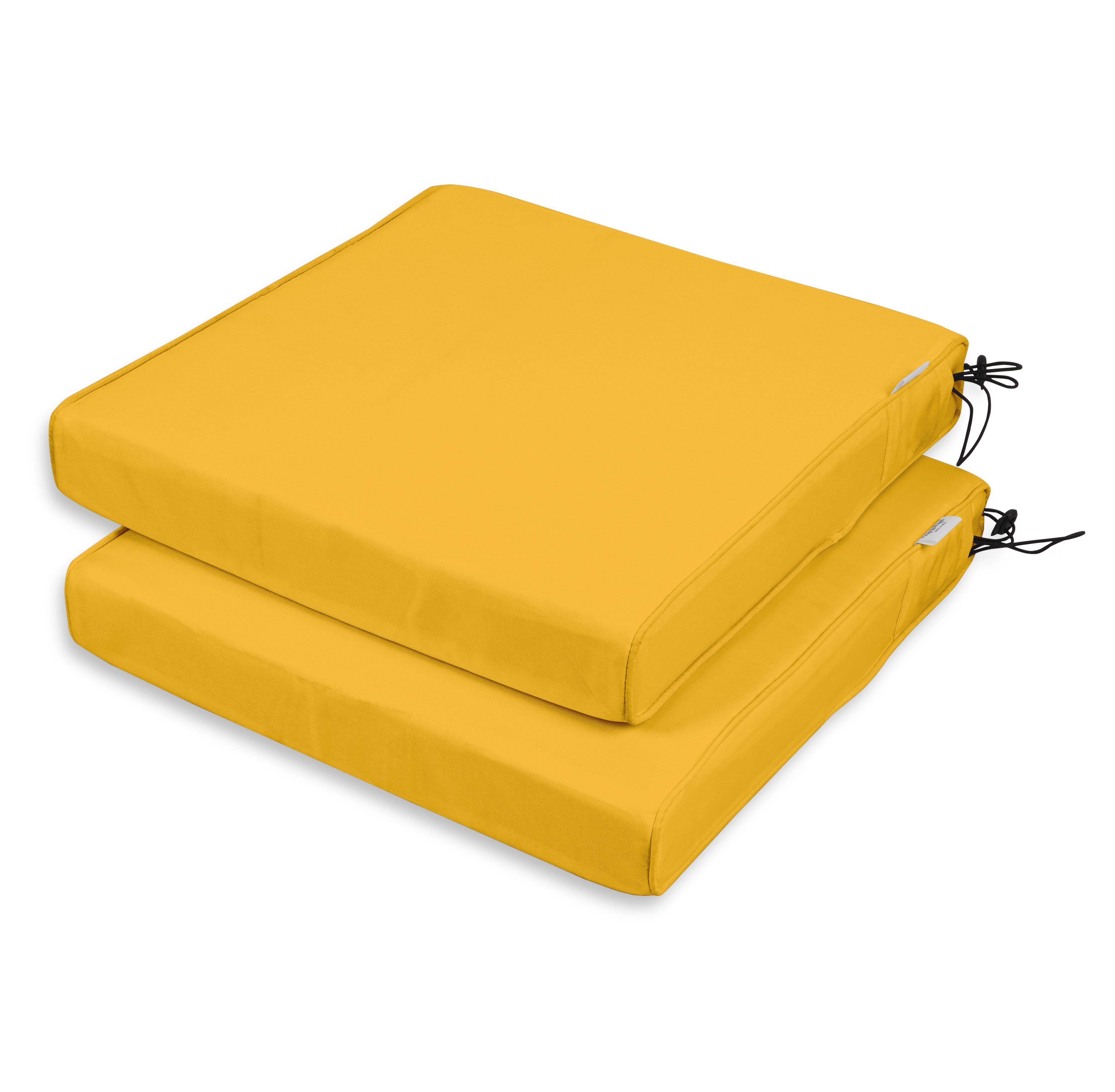 

Vargottam Водонепроникне крісло для відпочинку Perfect Outdoor Indoor квадратні кутові подушки для сидінь 18,5 x 16 - упаковка з 2 шт. 18.5 x 16 x 3 inches жовтий