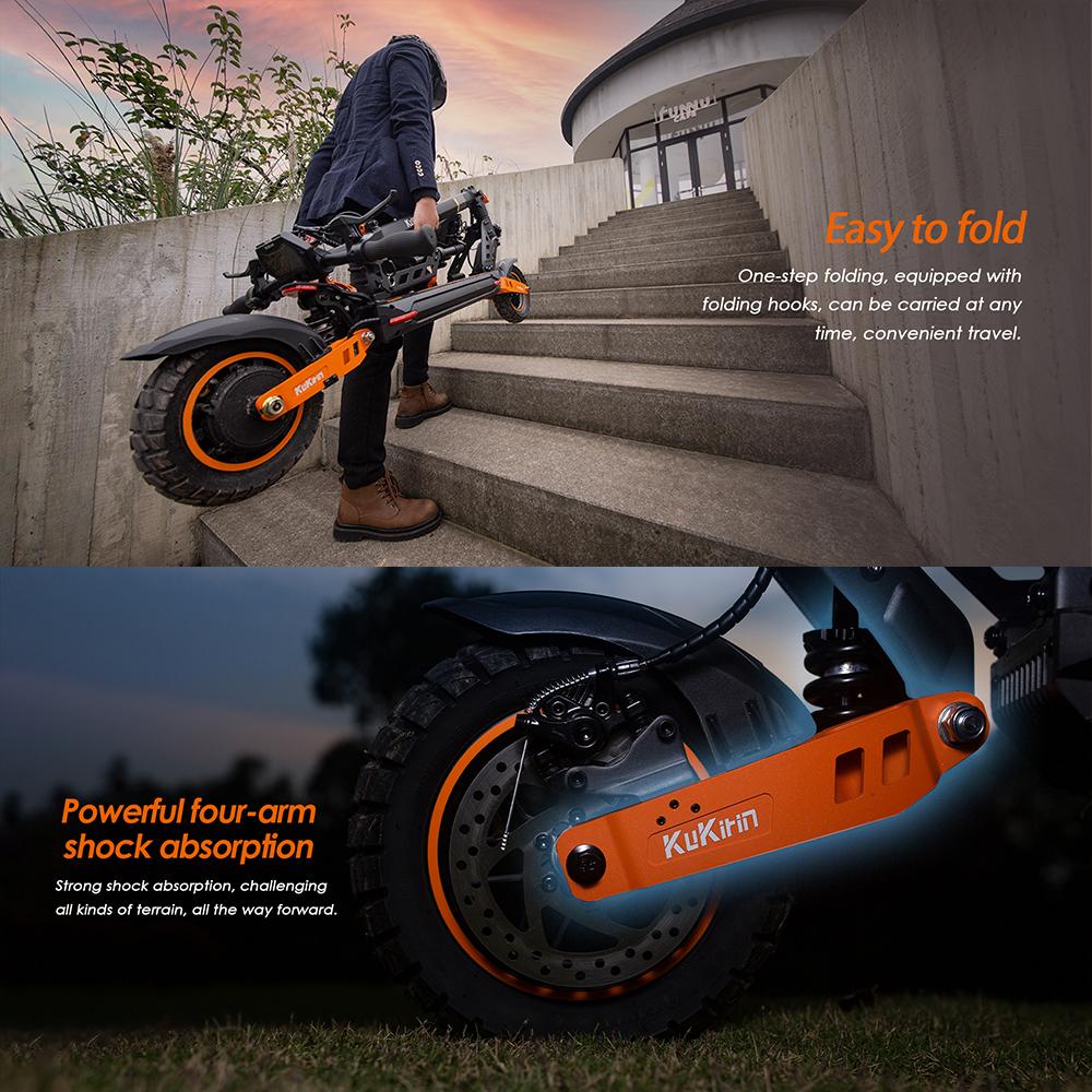 2026 KuKirin G2 Max skládací elektrická koloběžka 1000W 48V 20Ah dojezd 55 km/h 70 km kola 10 ″ terénní