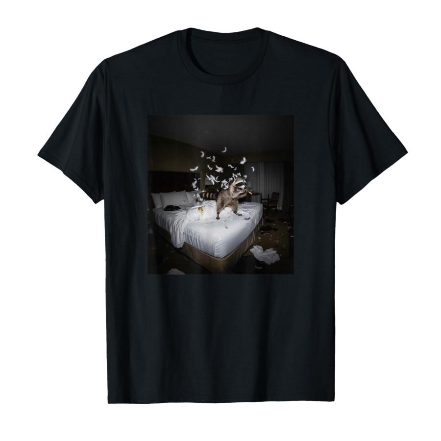 

Edgy Night at The Hotel_Funny Rock n Roll Raccoon Meme T-shirt For Men Women 100% Cotton T Shirts Short Sleeve Tops 0313-1 - ... 5XL різнокольоровий